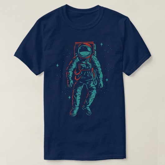 Cool space eplorer shuttle astronaut earth tシャツ (デザイン正面)