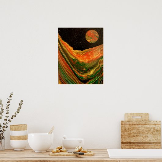 Cool space poster, sci-fi poster ポスター (キッチン)