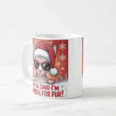 Cool Sphynx Cat Christmas Santa Design コーヒーマグカップ (正面左)