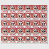 Cool Sphynx Cat Christmas Santa Design ラッピングペーパー (フラット)