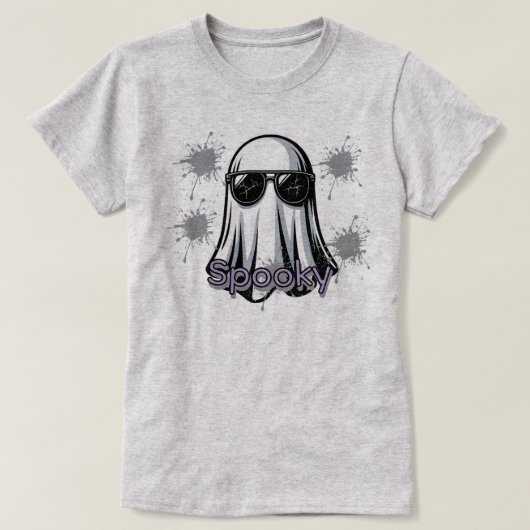 Cool Spooky Ghost T-Shirt Tシャツ (デザイン正面)