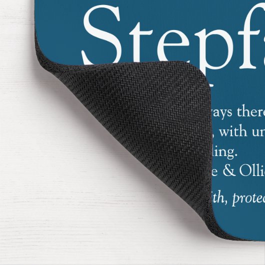 Cool Stepfather Stepdad Definition Fun Modern Blue マウスパッド (コーナー)