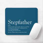 Cool Stepfather Stepdad Definition Fun Modern Blue マウスパッド (マウス)