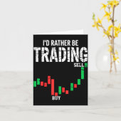 Cool Stock Market Men Women Stock Trader Day Tradi カード (黄色い花)