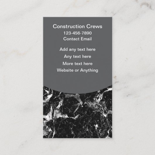 Cool Stone Look Vertical Business Cards 名刺 (正面)