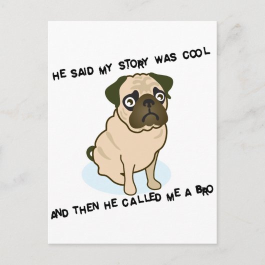 Cool storyのパグ ポストカード (正面)