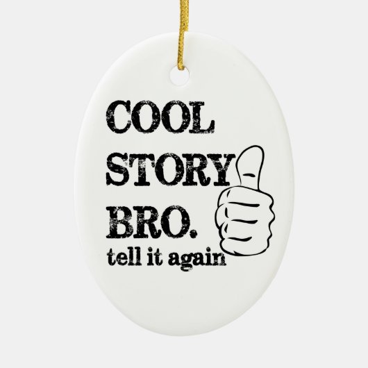 Cool storyの仲間が再び殴り合いを言う セラミックオーナメント (正面)