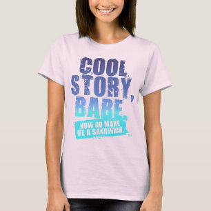 COOL STORYの可愛い人は今します私にサンドイッチを行きます Tシャツ