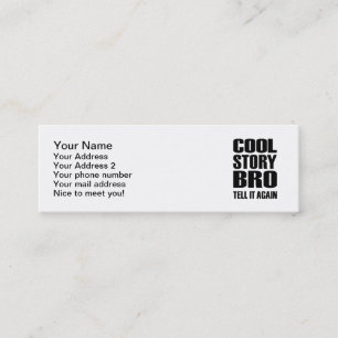 Cool storyのbroはそれを再度告げます スキニー名刺