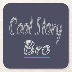 Cool storyブロおもしろい人気があるトレンディー スクエアペーパーコースター