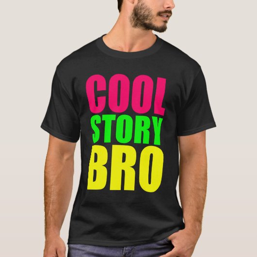 Cool storyブロインネオンスタイルカラー tシャツ (正面)