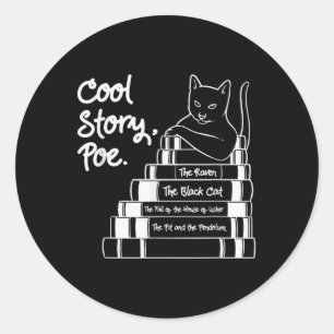 Cool storyポーブラックキャットエドガーアラン・ポー ラウンドシール