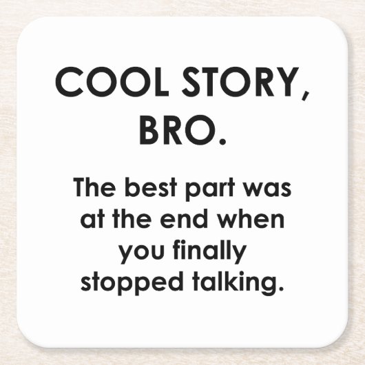 Cool story スクエアペーパーコースター (正面)