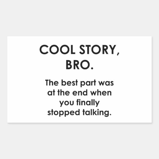 Cool story 長方形シール (正面)