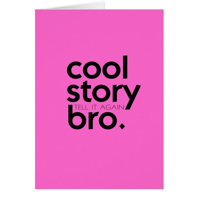 COOL STORY BROはそれにミームのピンクを再度告げます (正面)