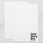 Cool story Bro。 それを再度言って下さい 便箋 (正面/裏面)
