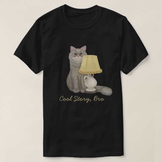 Cool storybro cat Tシャツ (デザイン正面)
