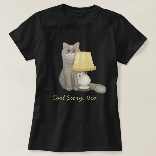 Cool storybro cat Tシャツ (デザイン正面)