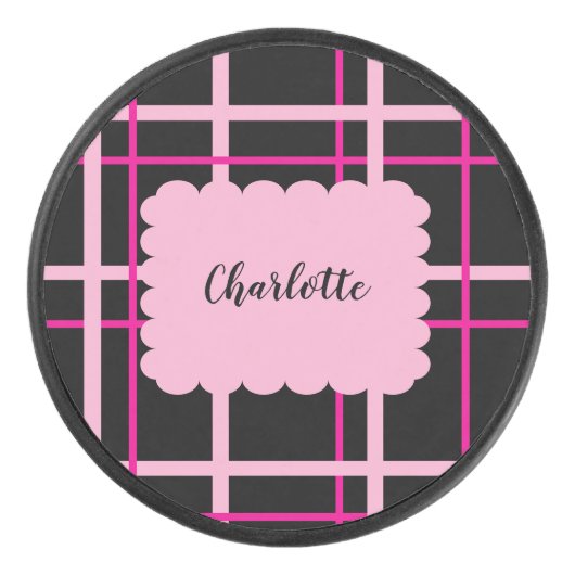 Cool Striped Pattern アイスホッケーパック (正面)