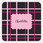 Cool Striped Pattern スクエアシール (正面)