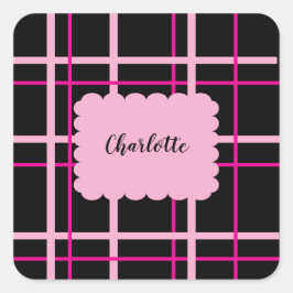 Cool Striped Pattern スクエアシール