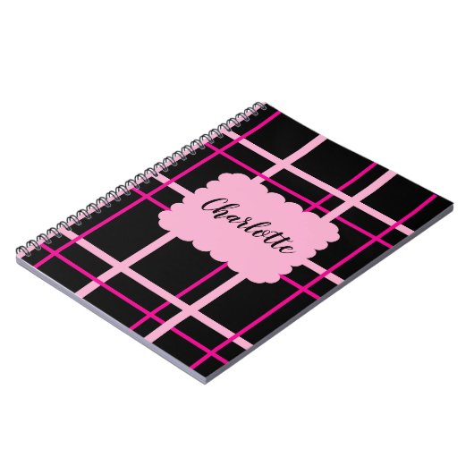 Cool Striped Pattern ノートブック (左側)