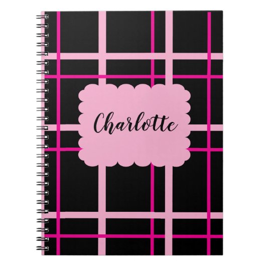 Cool Striped Pattern ノートブック (正面)