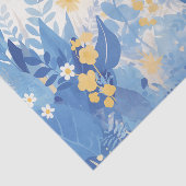 Cool Summer Blue Floral Botanical Garden 薄葉紙 (詳細)