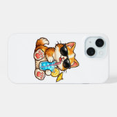 Cool Summer Cat iPhone 15ケース (裏面横)