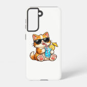 Cool Summer Cat Samsung Galaxyケース (裏面)