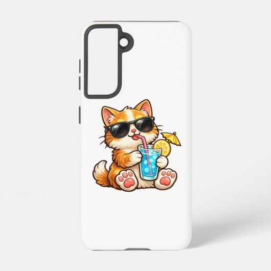 Cool Summer Cat Samsung Galaxyケース (裏面)