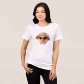 Cool Summer Duckling with Sunglasses トライブレンドＴシャツ (正面全面)