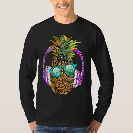 Cool Summer Pineapple Graphic Illustration Outfit Tシャツ (正面)