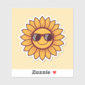 Cool Sunflower with Sunglasses  シール (シート)