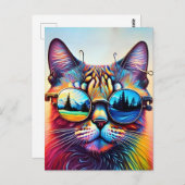 Cool Sunglass Cat # 1 Poster ポストカード (正面/裏面)