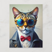 Cool Sunglass Cat # 2 ポストカード (正面)