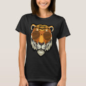 Cool Sunglasses Bengal Tiger Black and Orange Tシャツ (正面)