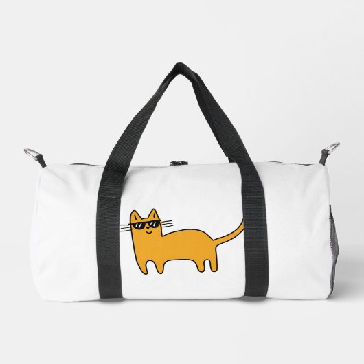 Cool Sunglasses Cat ダッフルバッグ (正面)