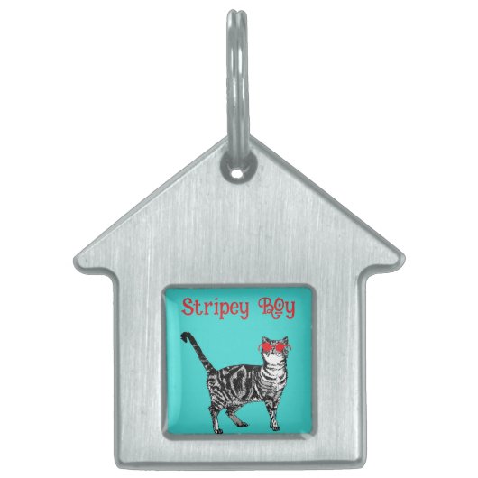 Cool Tabby Cat You Are One Cool Cat Cats ペットネームタグ (正面)