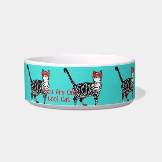 Cool Tabby Cat You Are One Cool Cat Cats Bowl ボウル (右)