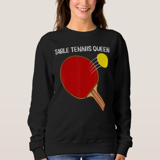 Cool Table Tennis For Women Girls Ping Pong Sport  スウェットシャツ (正面)