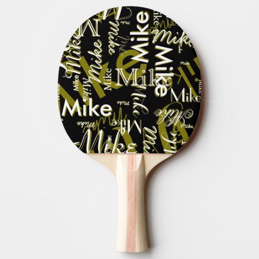 Cool Table-Tennis-Paddle with Name black 卓球ラケット (裏面)