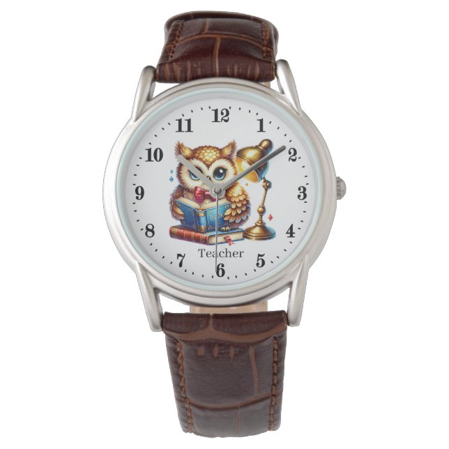 Cool Teacher owl customizable  腕時計 (正面)