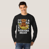 Cool Teddy Bear Banana Style Banana Bear Graphic Tシャツ (正面フル)