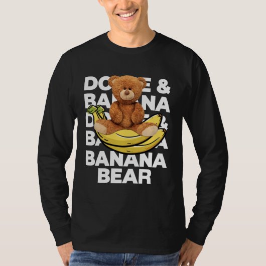 Cool Teddy Bear Banana Style Banana Bear Graphic Tシャツ (正面)