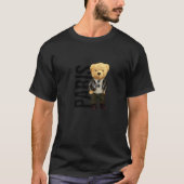 Cool Teddy Bear in Paris France Illustration Graph Tシャツ (正面)