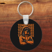 Cool Tennessee Dog Lovers Coonhound Men Women Kids キーホルダー (正面)