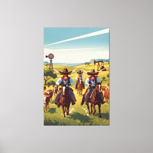 Cool Texas キャンバスプリント (正面)