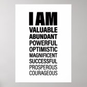 Cool Text Graphic Success Affirmation Word TextArt ポスター (正面)