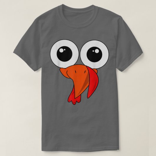Cool Thanksgiving TurkeyCute Turkey Face Tシャツ (デザイン正面)